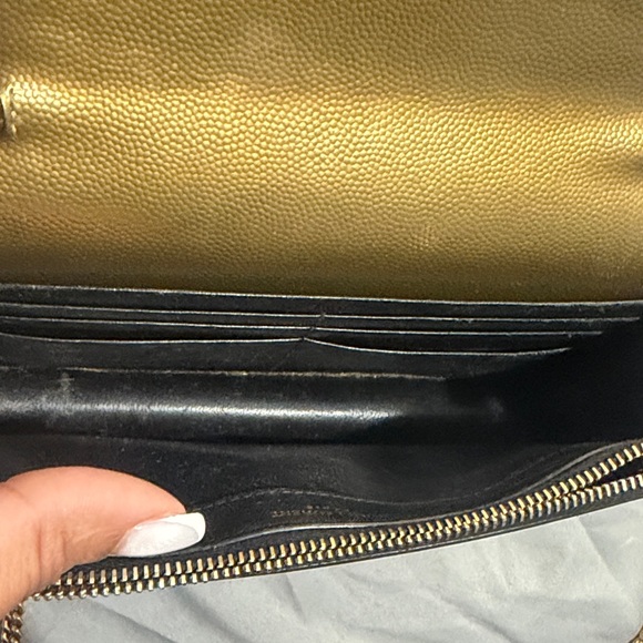 Yves Saint Laurent Metallic Gold Clutch with Tassel - Picture 6 of 8